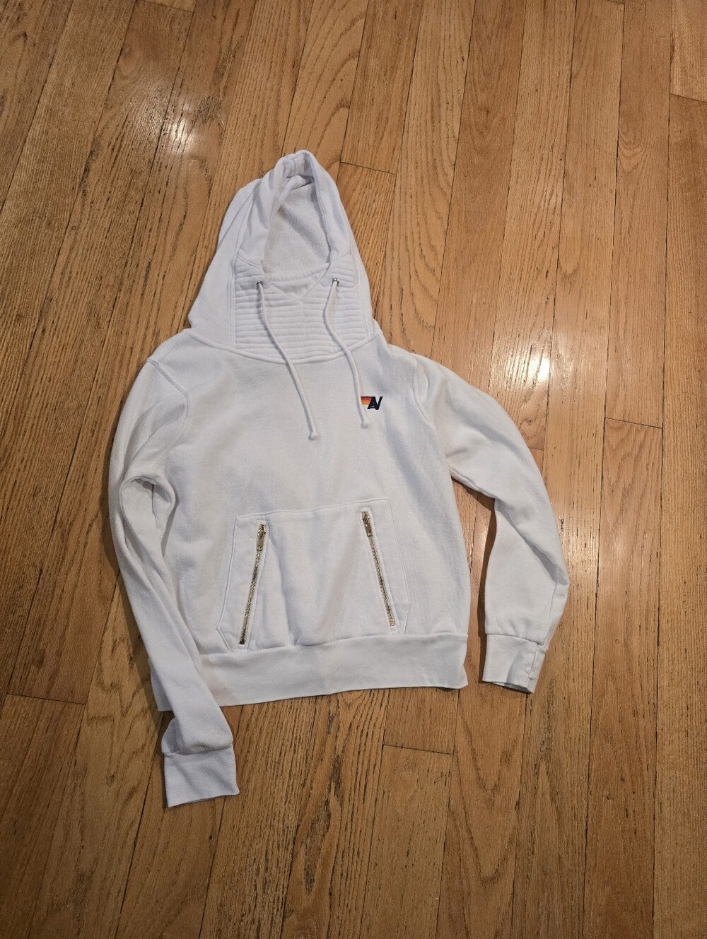 Aviator Nation White Pullover Ninja Hoodie Size S